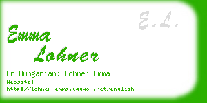 emma lohner business card